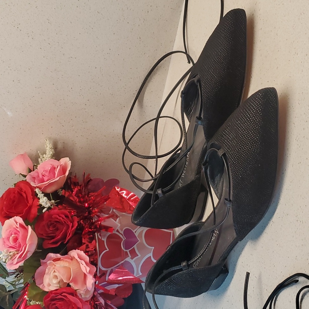 STUART WEITZMAN Gilligan leather Laced-up flats